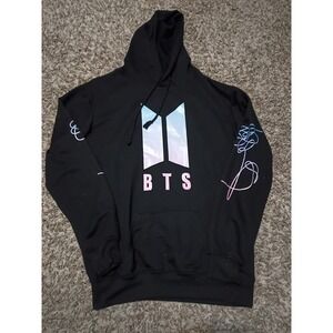 BTS Love Yourself Hoodie Black K-Pop Merch Sweatshirt Members List Size Small